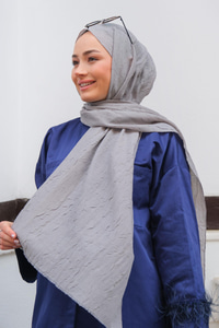 Bambu Kraş Şal Gri