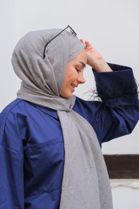 Bambu Kraş Şal Gri