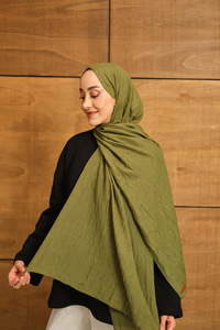 Bambu Kraş Şal Haki Yeşil