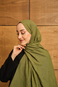 Bambu Kraş Şal Haki Yeşil