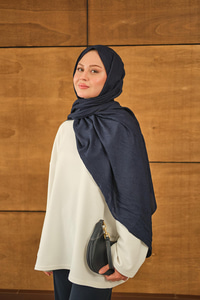 Bambu Kraş Şal Lacivert