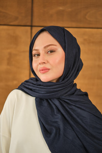 Bambu Kraş Şal Lacivert