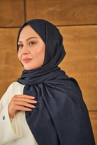 Bambu Kraş Şal Lacivert