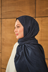 Bambu Kraş Şal Lacivert