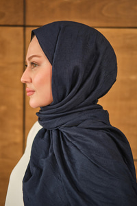 Bambu Kraş Şal Lacivert