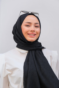 Bambu Kraş Şal Siyah