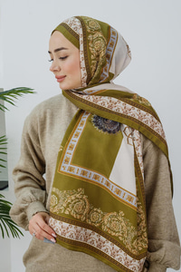 Barok Desen Şal Fıstık Yeşil