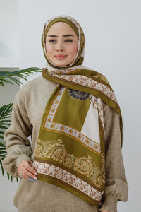 Barok Desen Şal Fıstık Yeşil