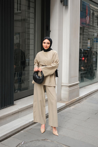 Basıc Keten Takım Bej