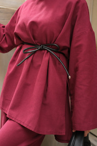 Basıc Keten Takım Bordo