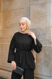 Basıc Keten Takım Siyah