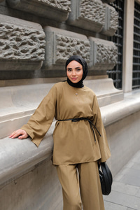 Basıc Keten Takım Yağ Yeşil