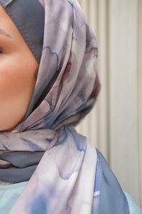 Batik Desen Soft Şal Füme