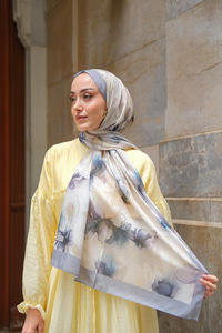 Batik Desen Soft Şal Gri