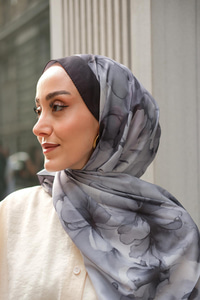 Batik Desen Soft Şal Siyah