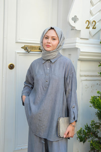 Batıklı Takım Gri