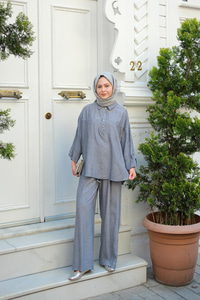 Batıklı Takım Gri