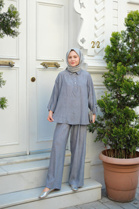 Batıklı Takım Gri