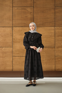 Bebe Yaka Dantel Detay Takım Siyah