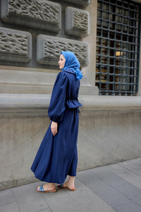 Bebe Yaka Üstü Lastikli Takım Lacivert