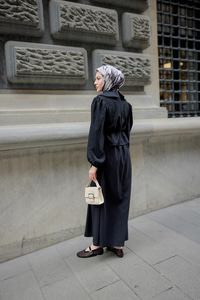 Bebe Yaka Üstü Lastikli Takım Siyah