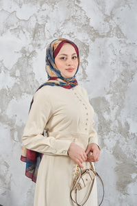 Bel Bağlamalı  Elbise Ekru