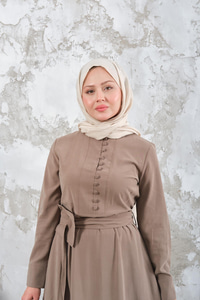 Bel Bağlamalı  Elbise Taş