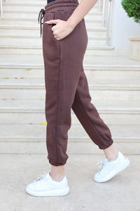 Bel Bağlamalı Eşofman Kahverengi