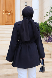 Bel Bağlamalı Gömlek Siyah