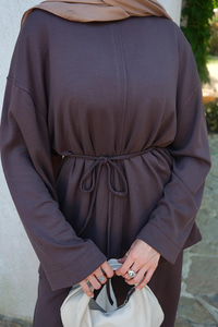 Bel Bağlamalı İkili Takım Kahverengi