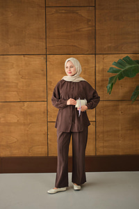 Bel Bağlamalı İkili Takım Kahverengi