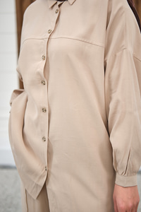 Bel Bağlamalı İkili Takım Krem