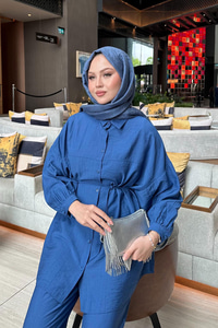 Bel Bağlamalı İkili Takım Mavi