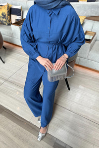 Bel Bağlamalı İkili Takım Mavi