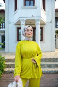 Bel Bağlamalı İkili Takım Yağ Yeşil