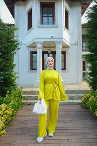 Bel Bağlamalı İkili Takım Yağ Yeşil