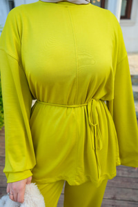 Bel Bağlamalı İkili Takım Yağ Yeşil