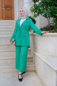 Bel Bağlamalı İkili Takım Yeşil