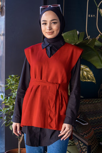 Uygun Fiyatlı BEL BAGLAMALI SUVETER KIRMIZI | Loccomoda.com 