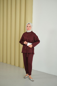 Bel Bağlamalı Takım Bordo