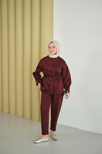 Bel Bağlamalı Takım Bordo