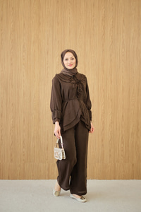 Bel Bağlamalı Takım Kahverengi