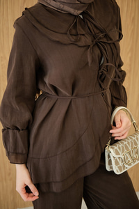 Bel Bağlamalı Takım Kahverengi