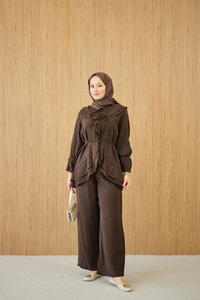 Bel Bağlamalı Takım Kahverengi