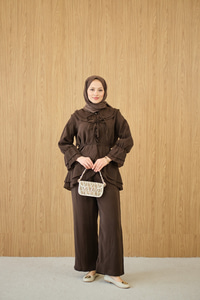 Bel Bağlamalı Takım Kahverengi