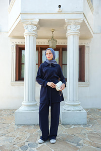 Bel Bağlamalı Takım Lacivert