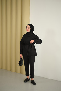 Bel Bağlamalı Takım Siyah