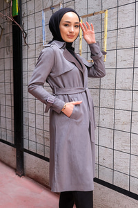 Uygun Fiyatlı BEL BAGLAMALI TRENC  GRI | Loccomoda.com 