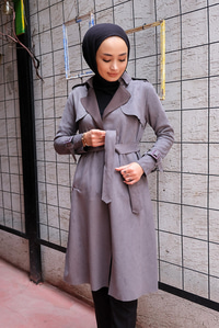 Uygun Fiyatlı BEL BAGLAMALI TRENC  GRI | Loccomoda.com 