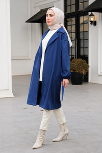 BEL BAGLAMALI TRENC  Saks Mavi